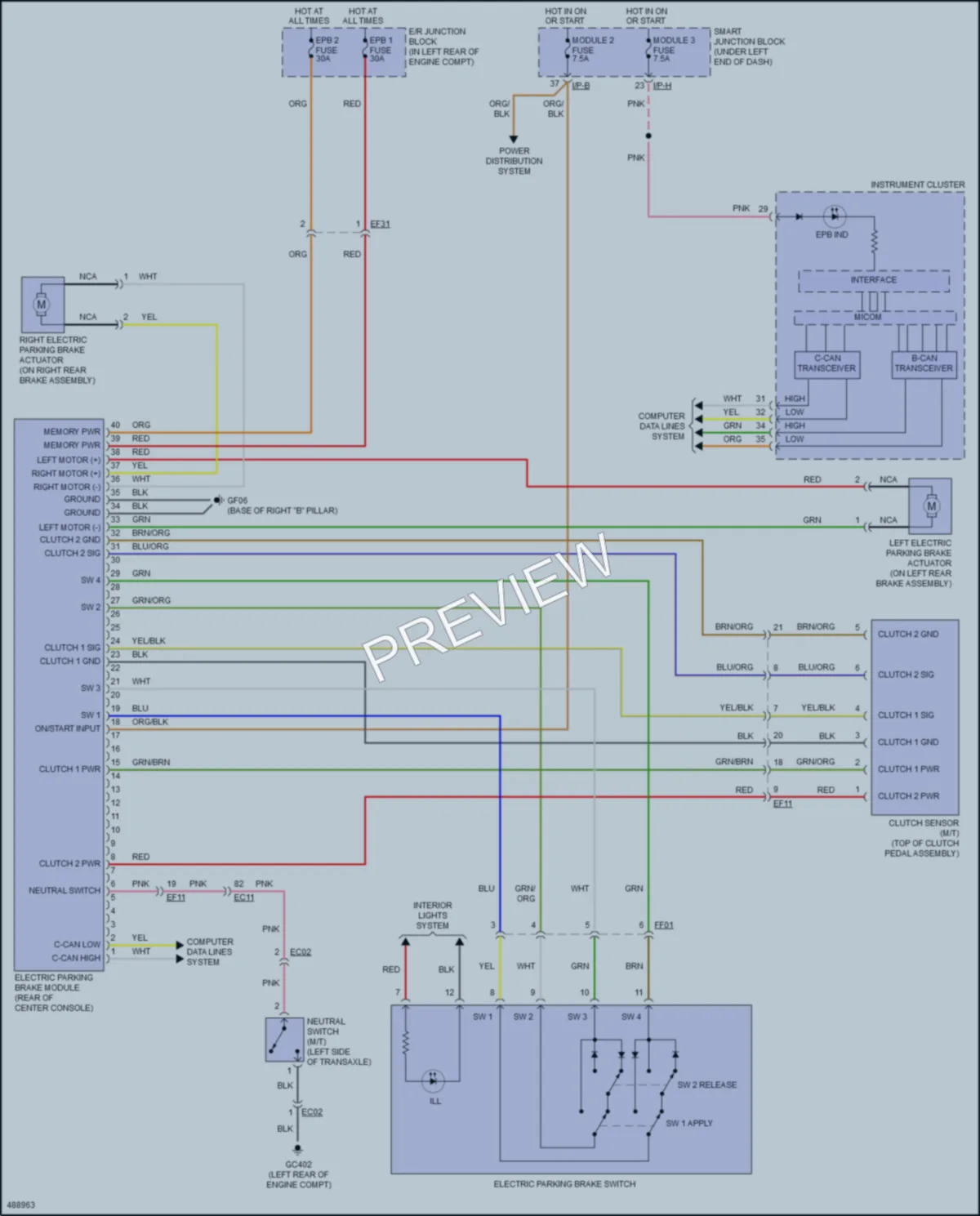 2016 Hyundai ElantraGT Shift Interlock wiring diagram preview
