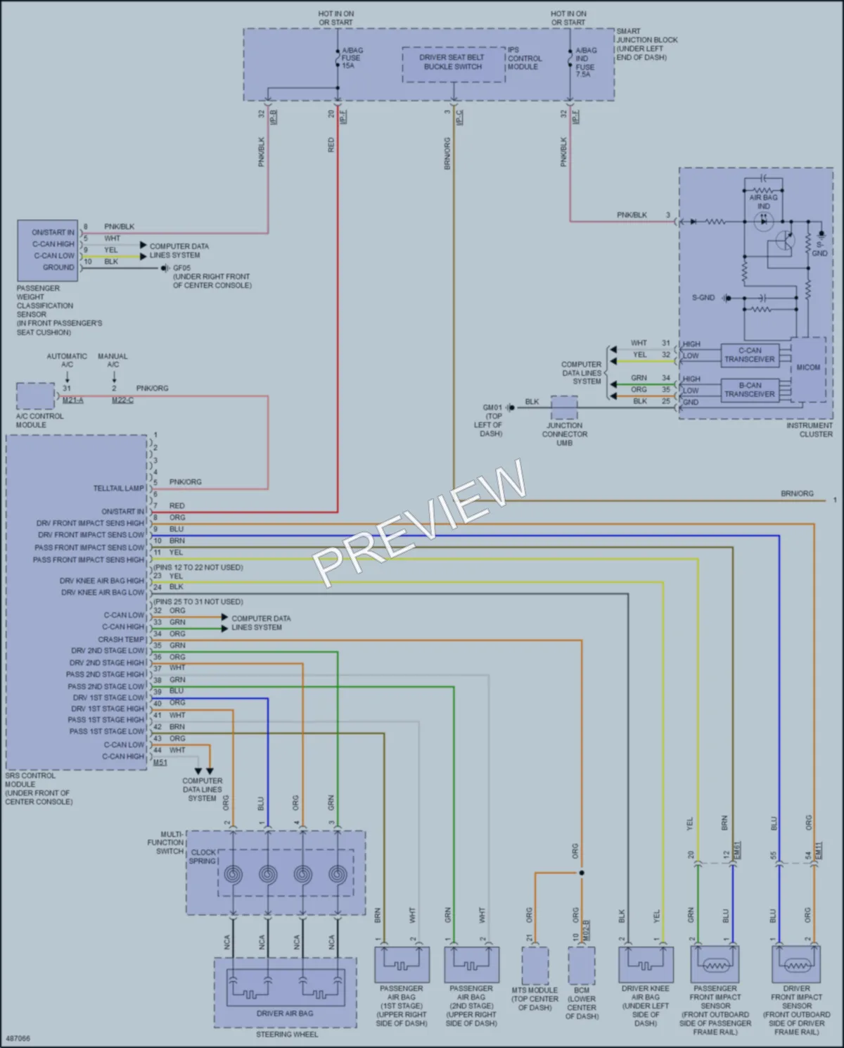 2016 Hyundai ElantraGT Supplemental Restraints wiring diagram preview