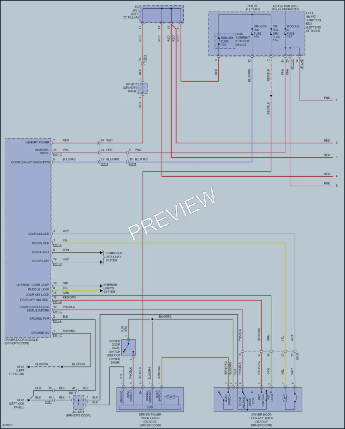 2016 Hyundai Equus Anti Theft wiring diagram preview
