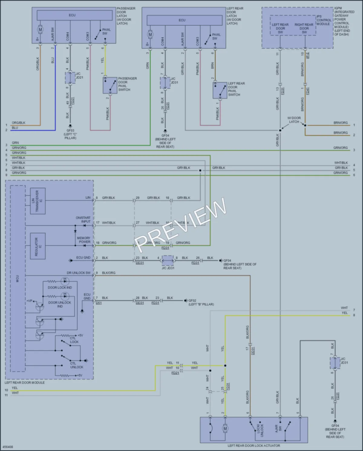 2016 Hyundai Genesis Anti Theft wiring diagram preview