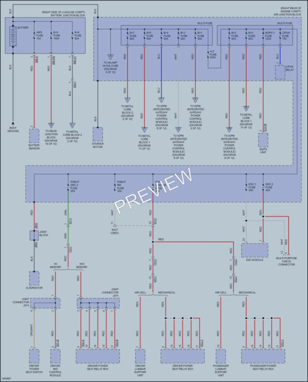 2016 Hyundai Genesis Power Distribution wiring diagram preview