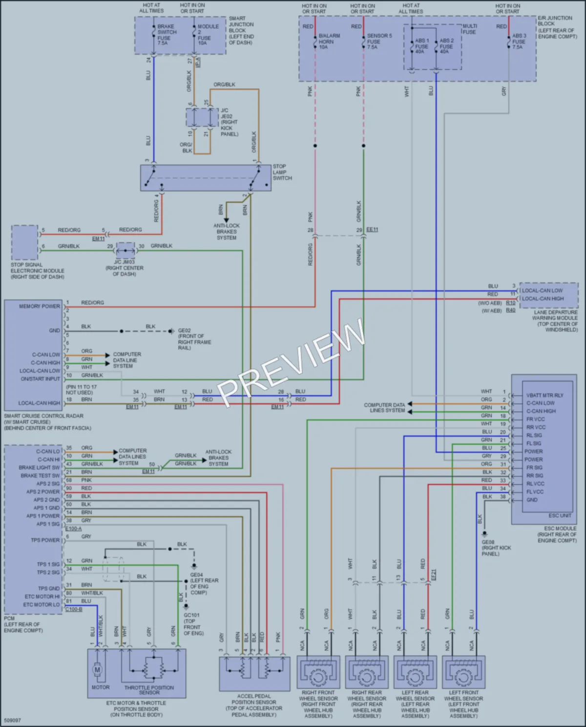 2016 Hyundai SantaFe Cruise Control wiring diagram preview