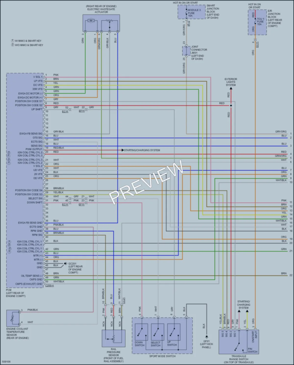 2016 Hyundai SantaFeSport Engine Performance wiring diagram preview