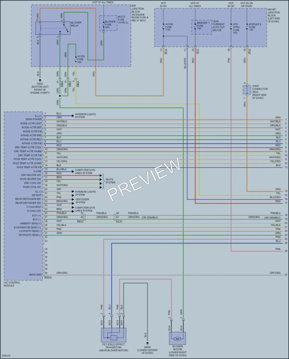 2016 Hyundai Sonata Air Conditioning wiring diagram preview