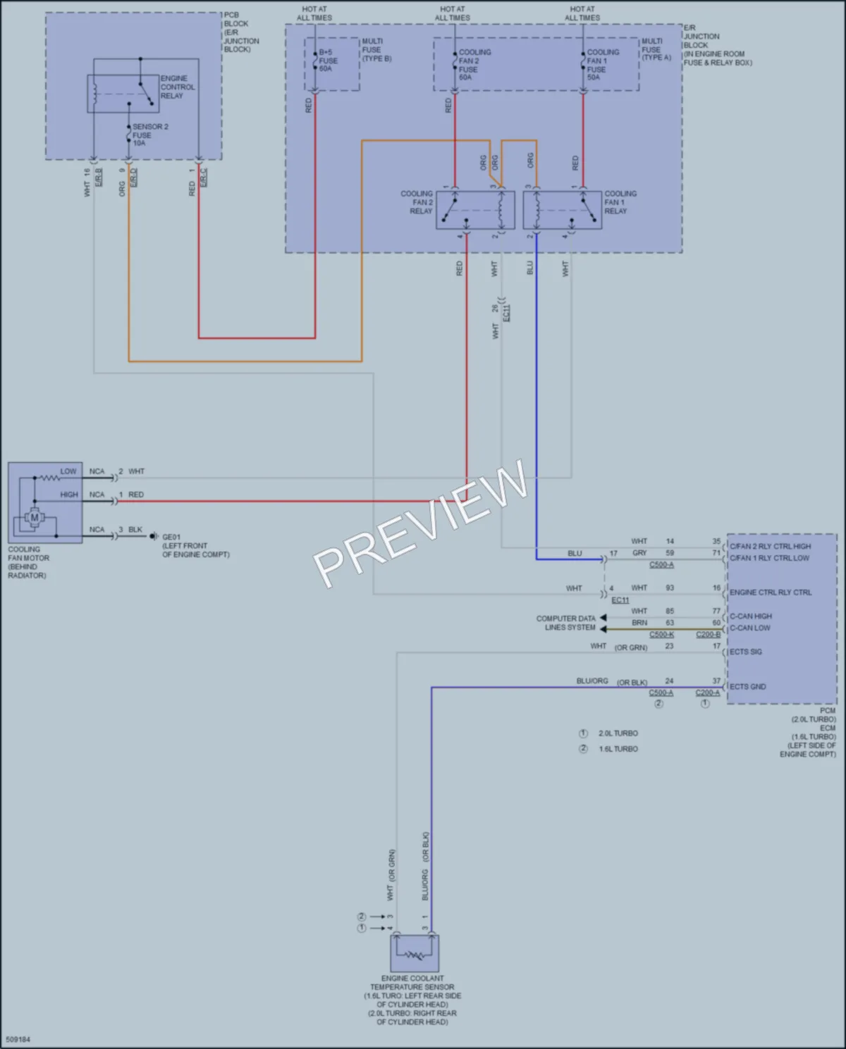 2016 Hyundai Sonata Cooling Fan wiring diagram preview