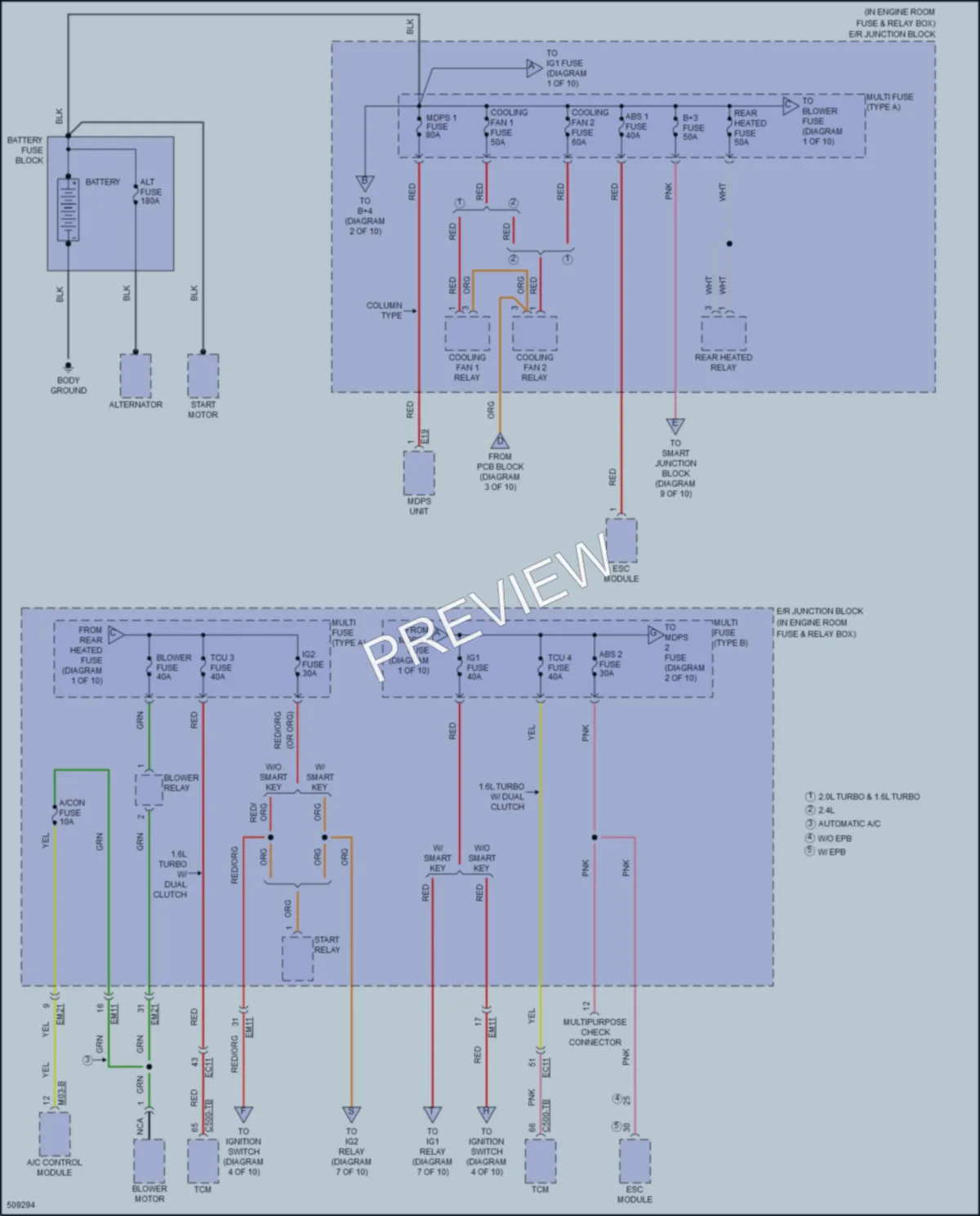 2016 Hyundai SonataHybrid Power Distribution wiring diagram preview