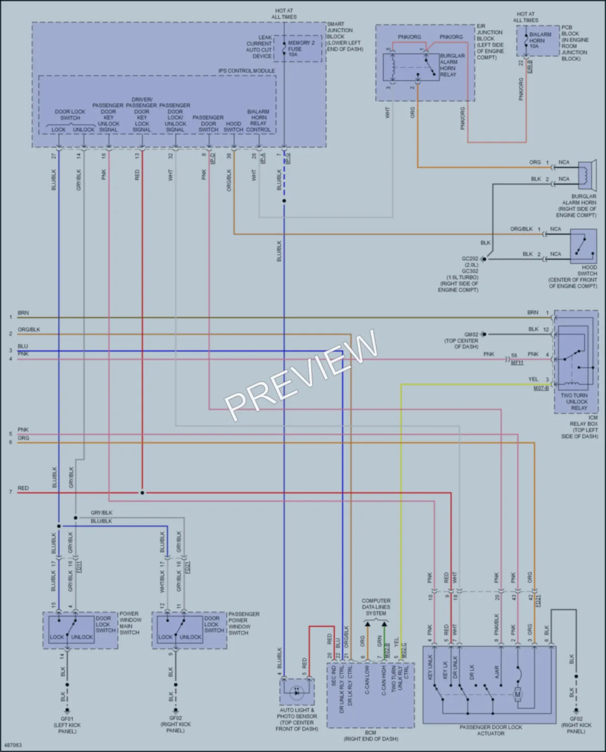 2016 Hyundai Tucson Anti Theft wiring diagram preview