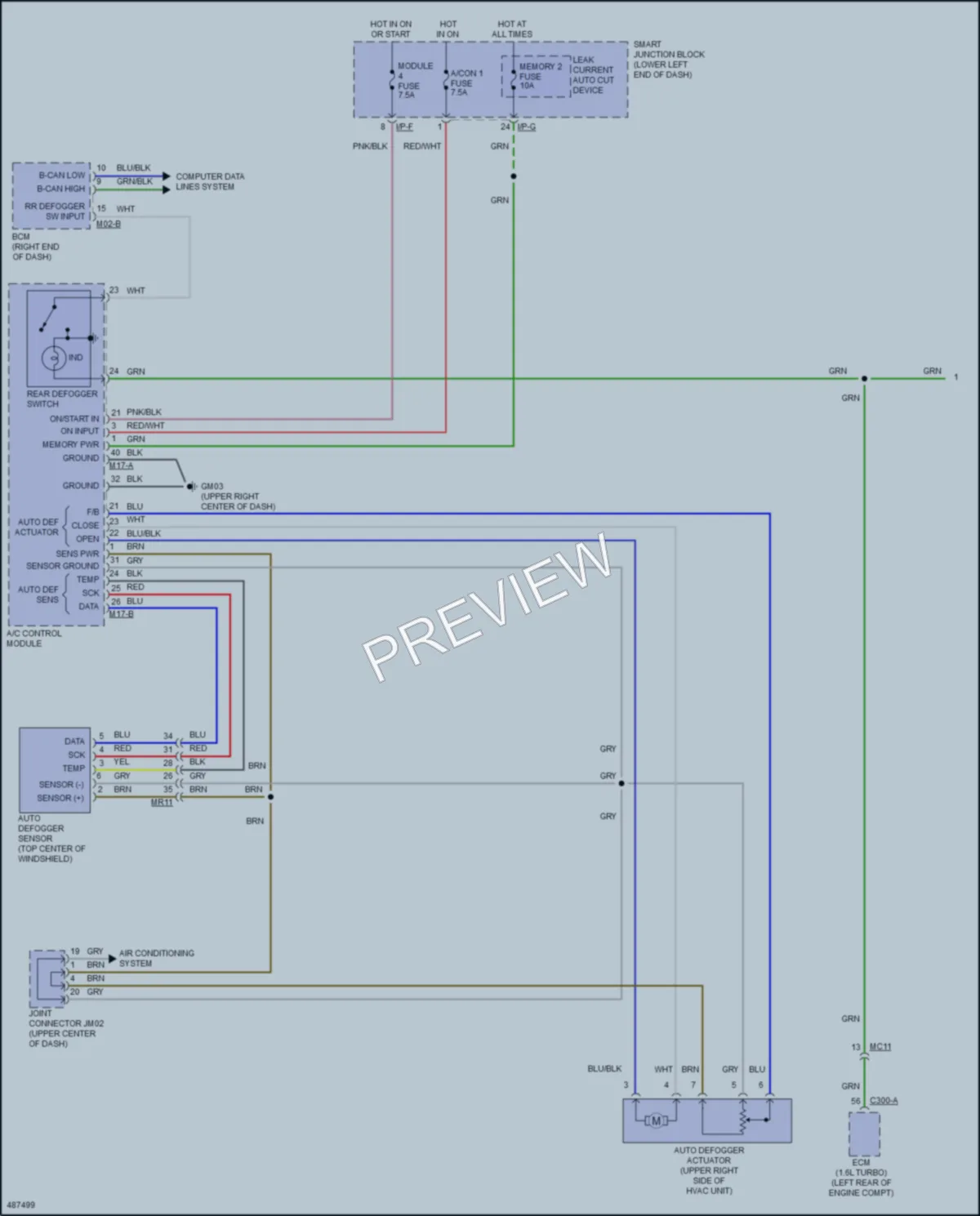 2016 Hyundai Tucson Defoggers wiring diagram preview