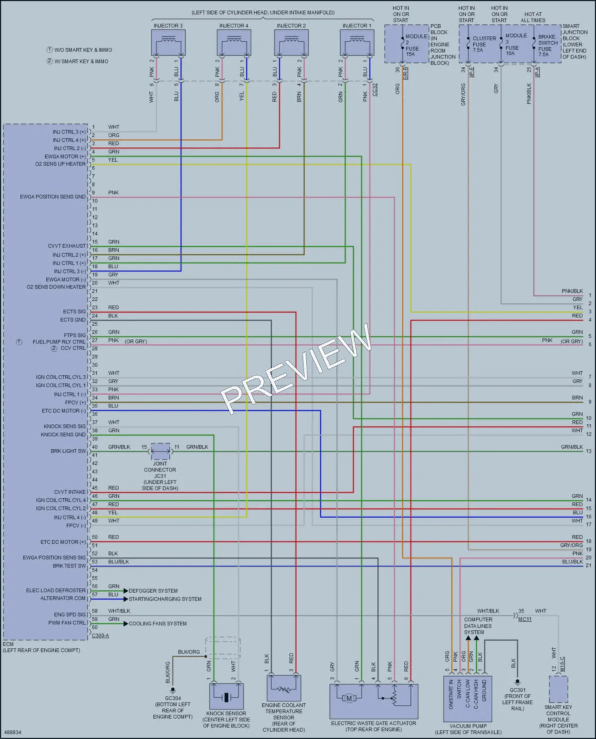 2016 Hyundai Tucson Engine Performance wiring diagram preview