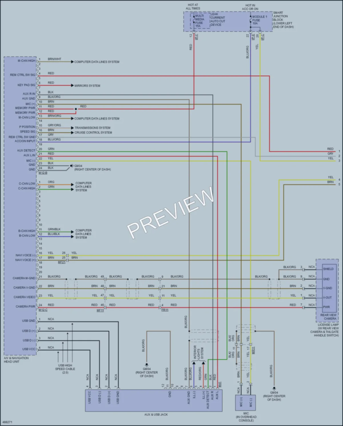 2016 Hyundai Tucson Radio wiring diagram preview