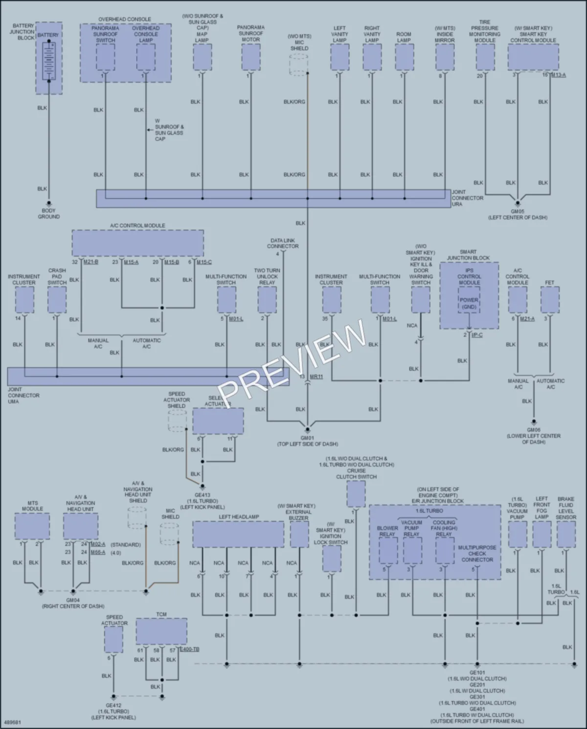 2016 Hyundai Veloster Ground Distribution wiring diagram preview