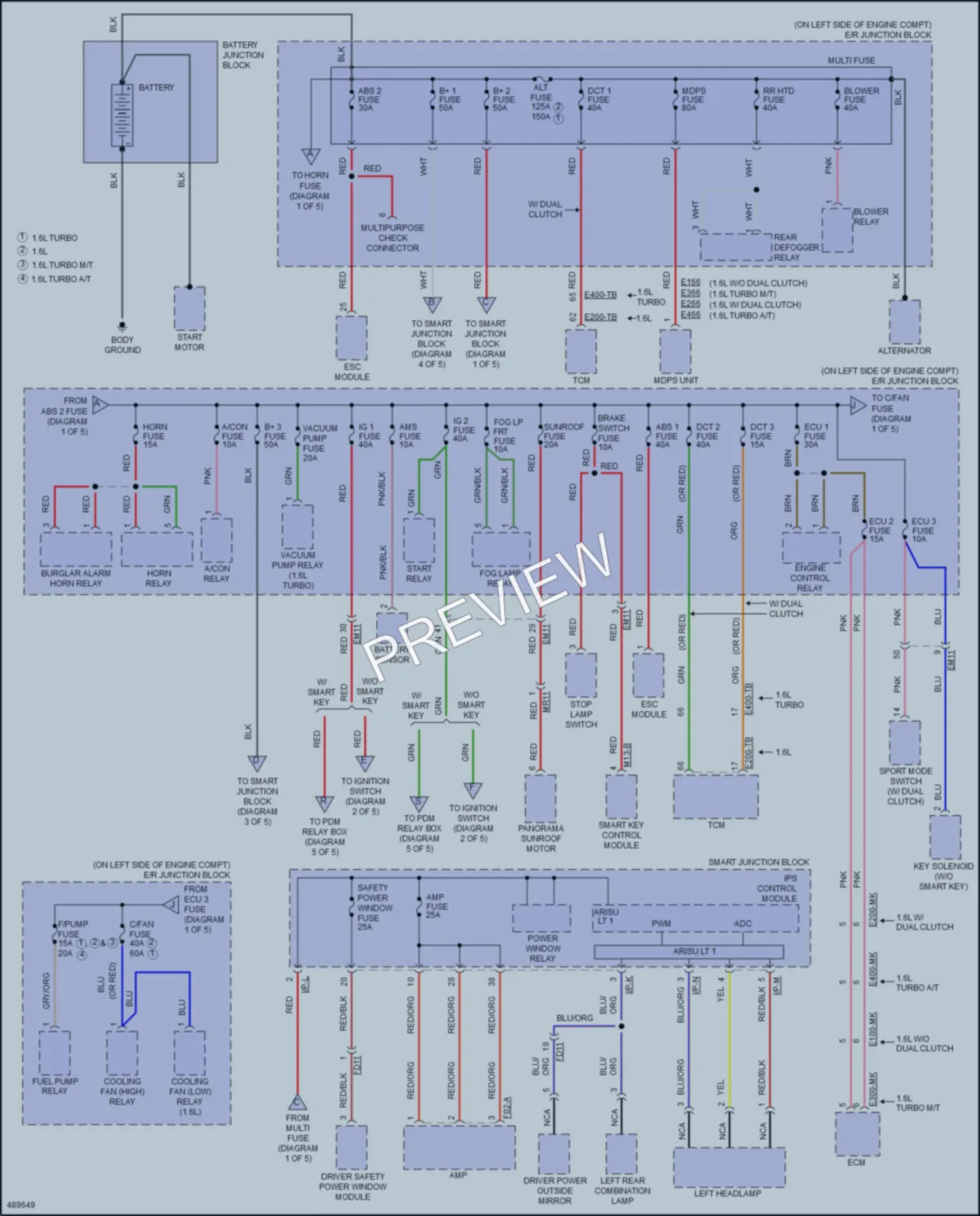 2016 Hyundai Veloster Power Distribution wiring diagram preview