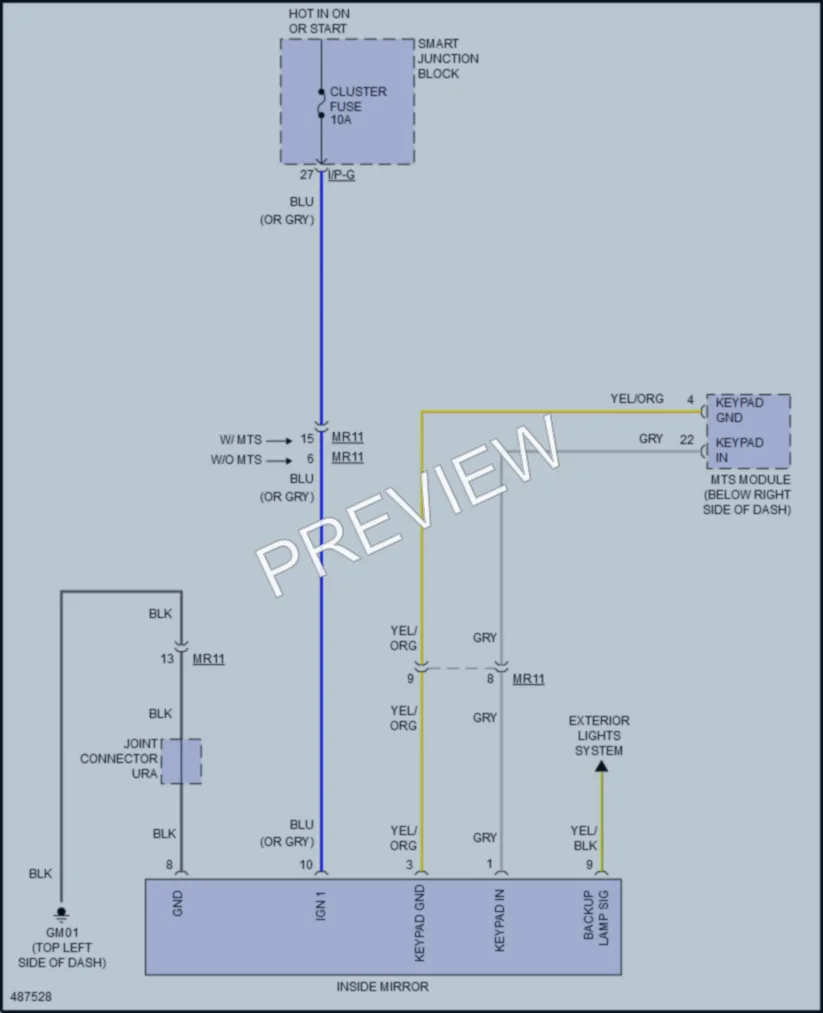 2016 Hyundai Veloster Power Mirrors wiring diagram preview