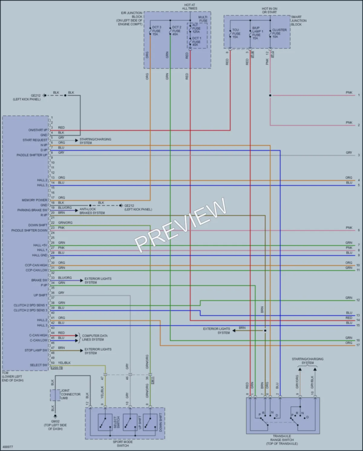 2016 Hyundai Veloster Transmission wiring diagram preview