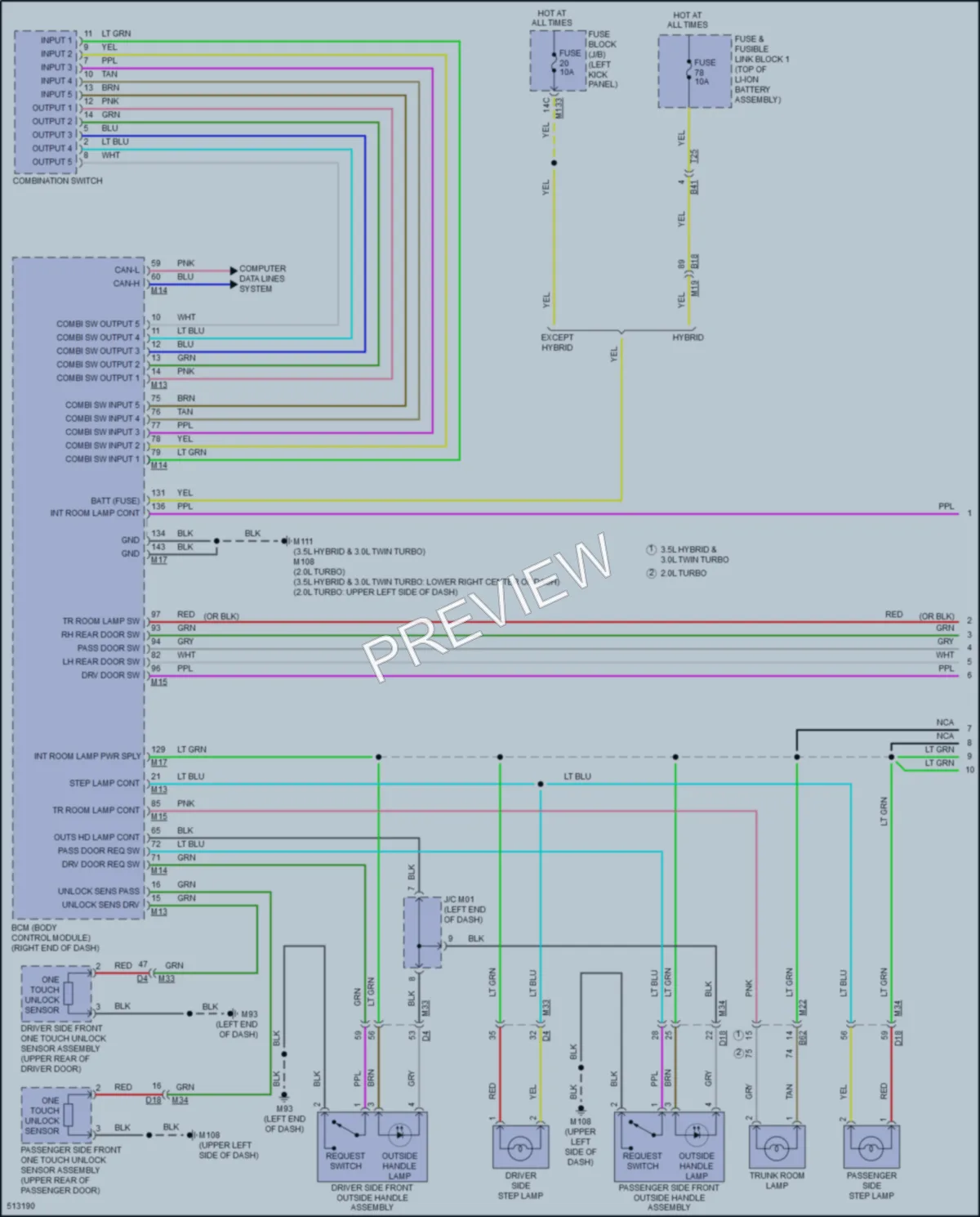 2016 Infiniti Q50 Interior Lights wiring diagram preview