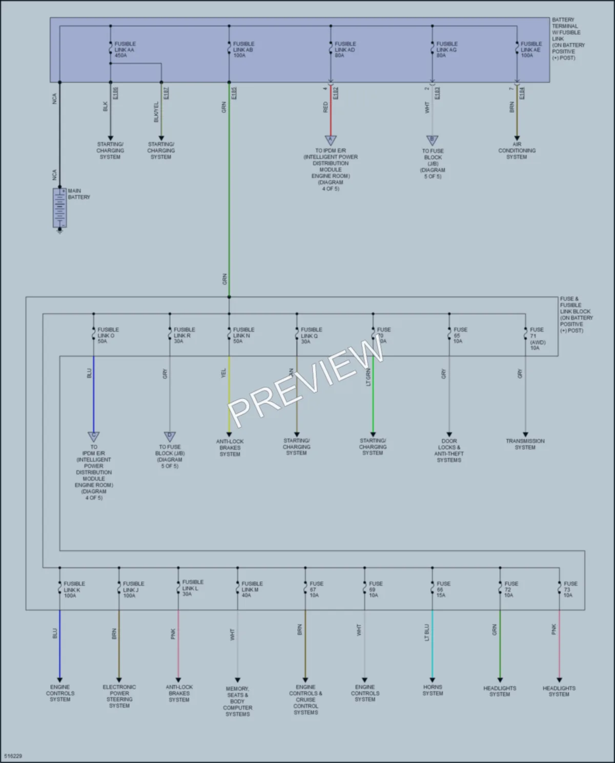 2016 Infiniti Q50 Power Distribution wiring diagram preview
