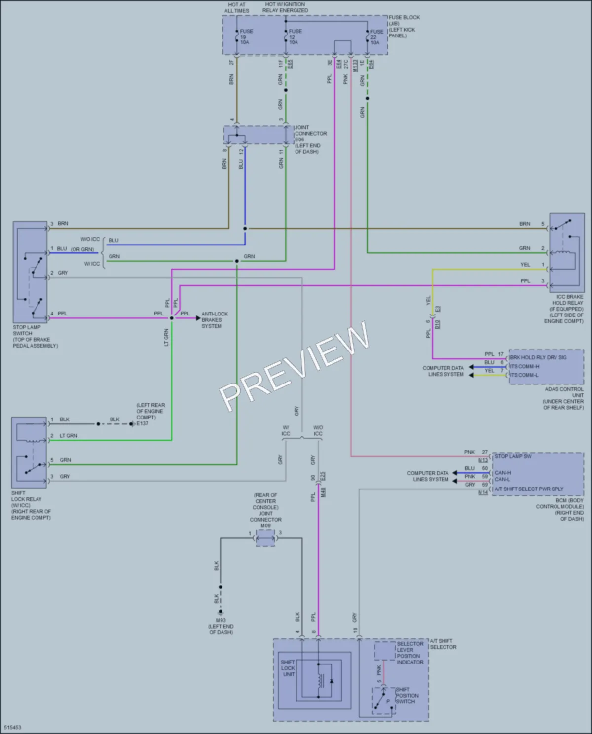 2016 Infiniti Q50 Shift Interlock wiring diagram preview