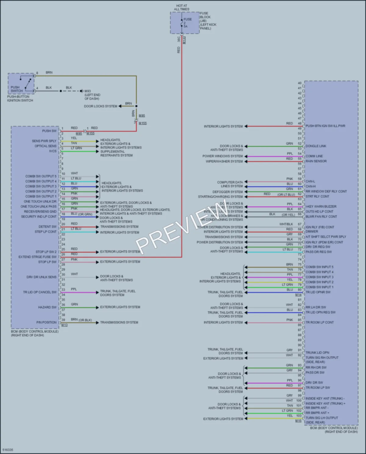 2016 Infiniti Q50Hybrid Body Control Modules wiring diagram preview