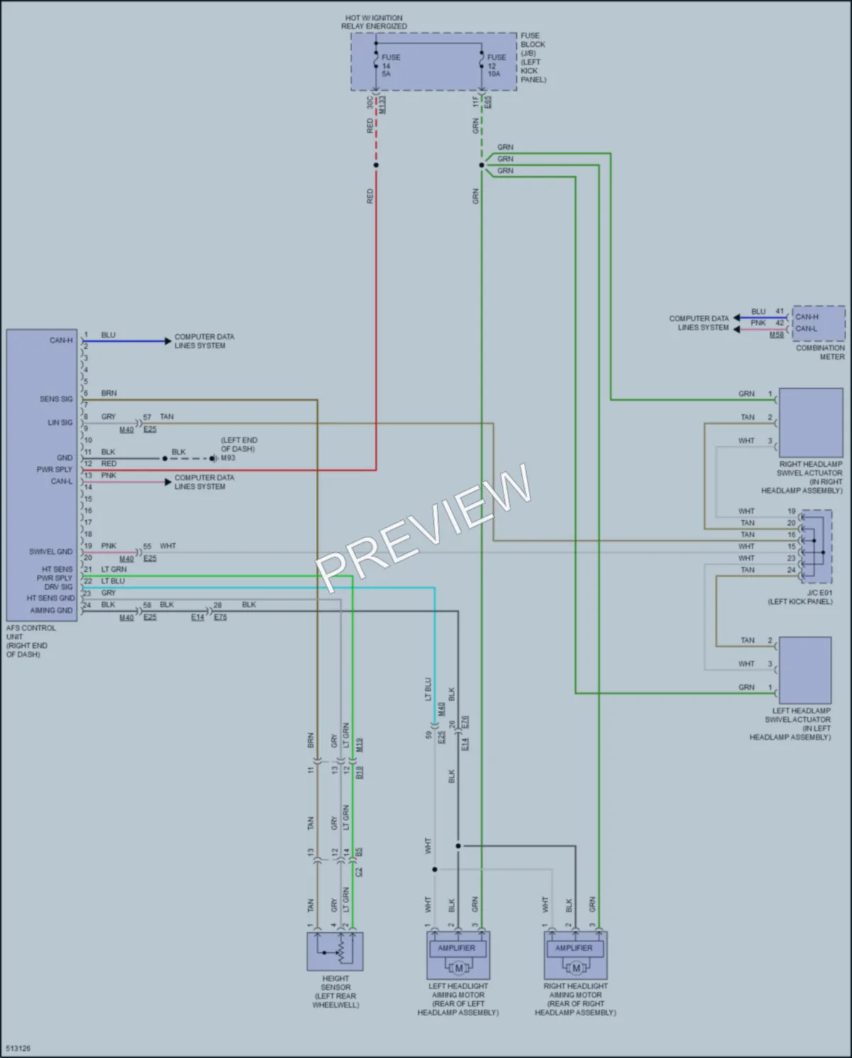 2016 Infiniti Q50Hybrid Headlights wiring diagram preview