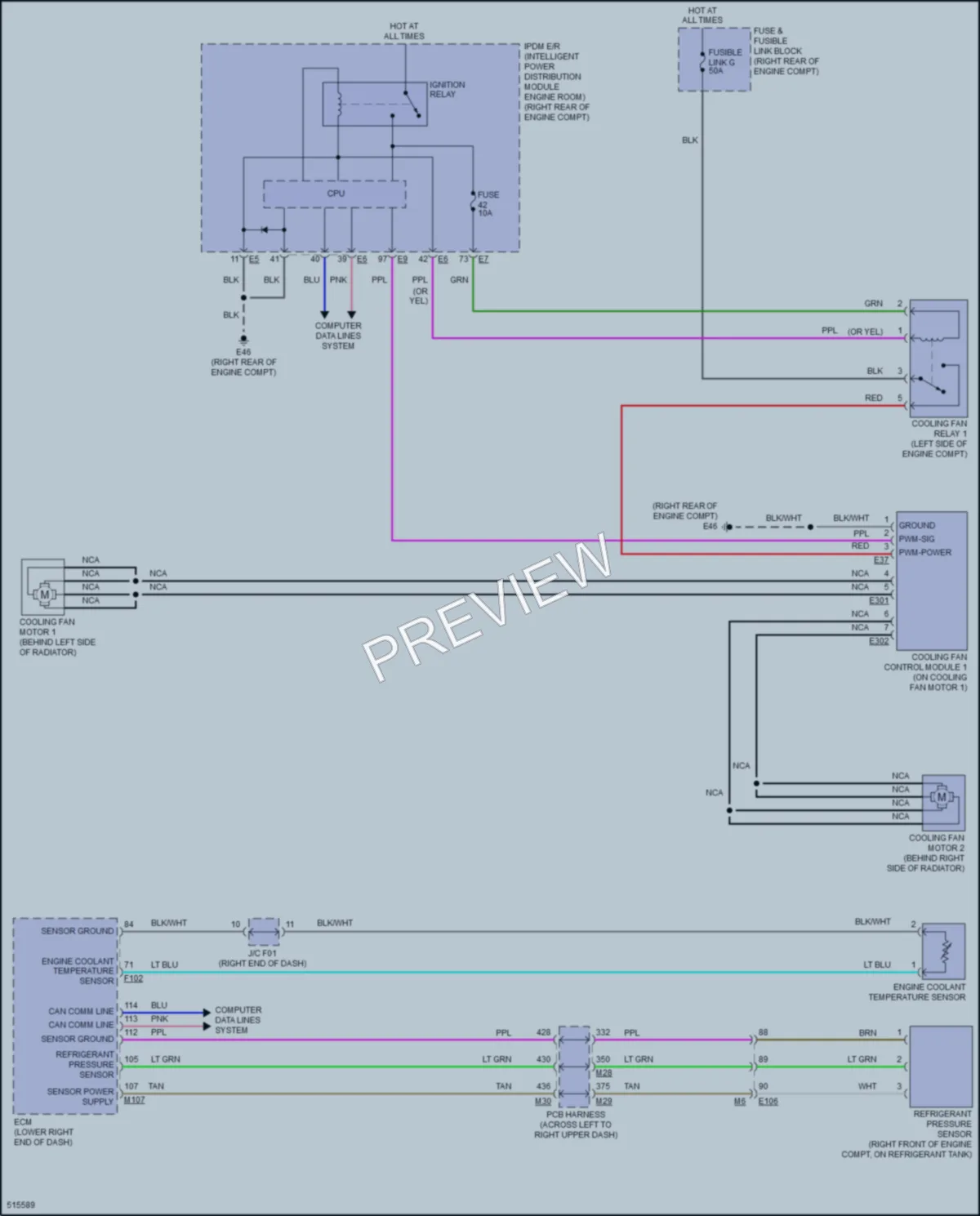 2016 Infiniti Q70 Cooling Fan wiring diagram preview