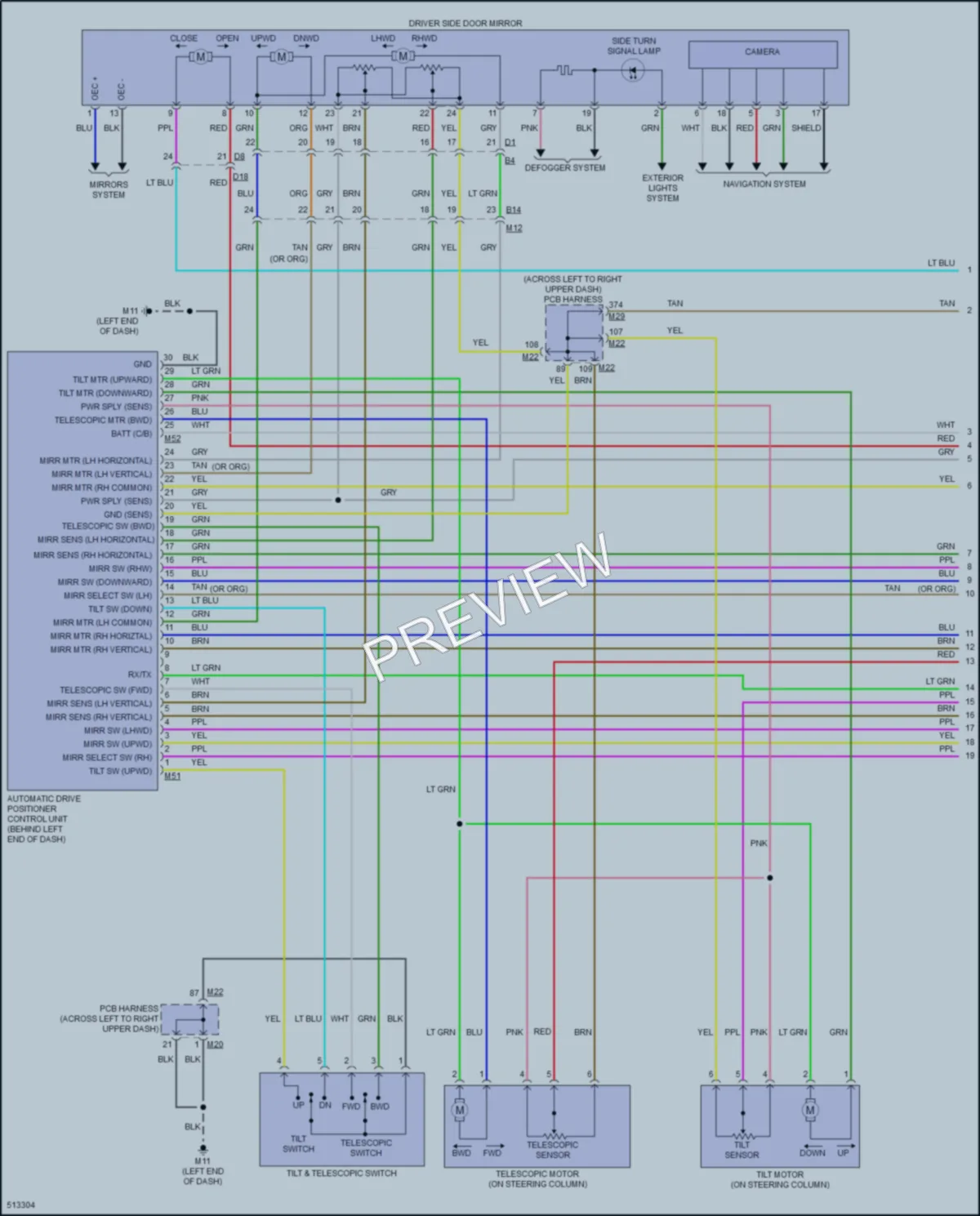 2016 Infiniti Q70 Memory Systems wiring diagram preview