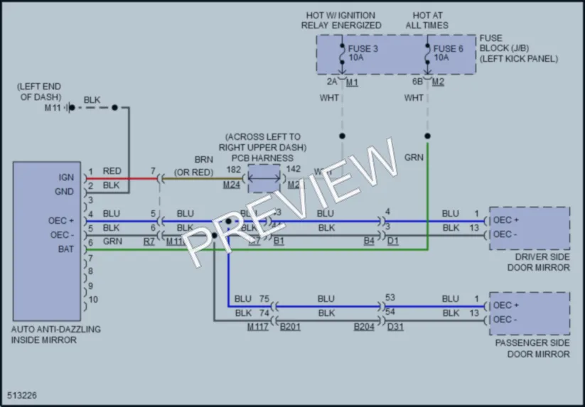 2016 Infiniti Q70 Power Mirrors wiring diagram preview