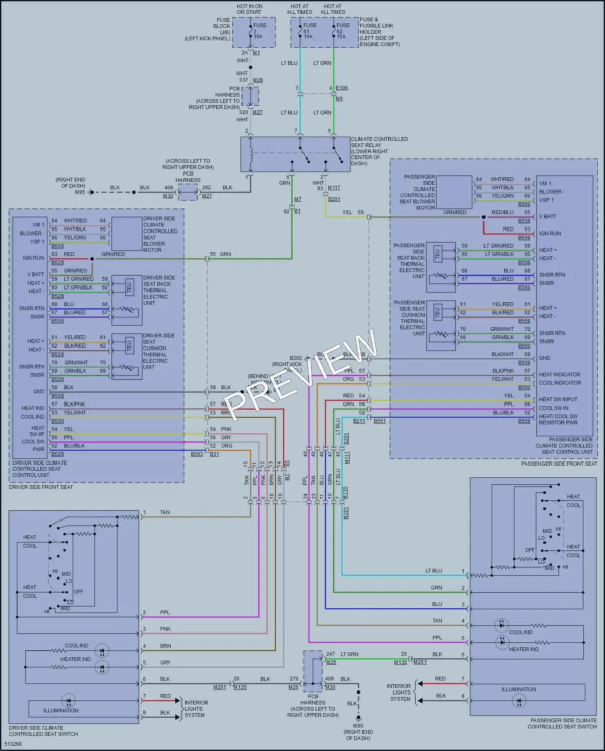 2016 Infiniti Q70 Power Seats wiring diagram preview