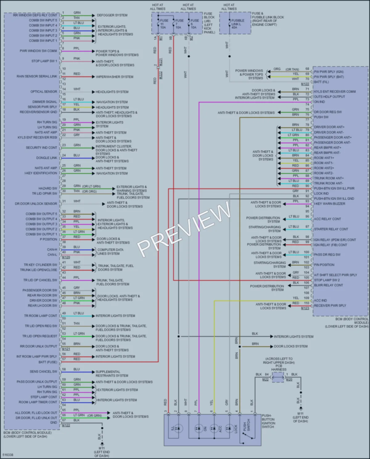 2016 Infiniti Q70Hybrid Body Control Modules wiring diagram preview