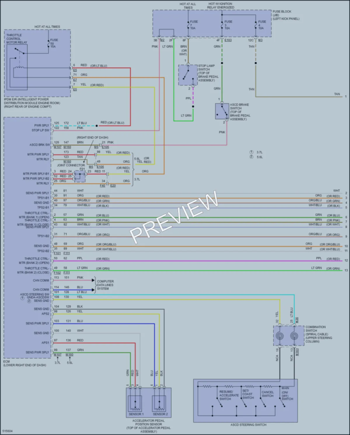 2016 Infiniti Q70Hybrid Cruise Control wiring diagram preview