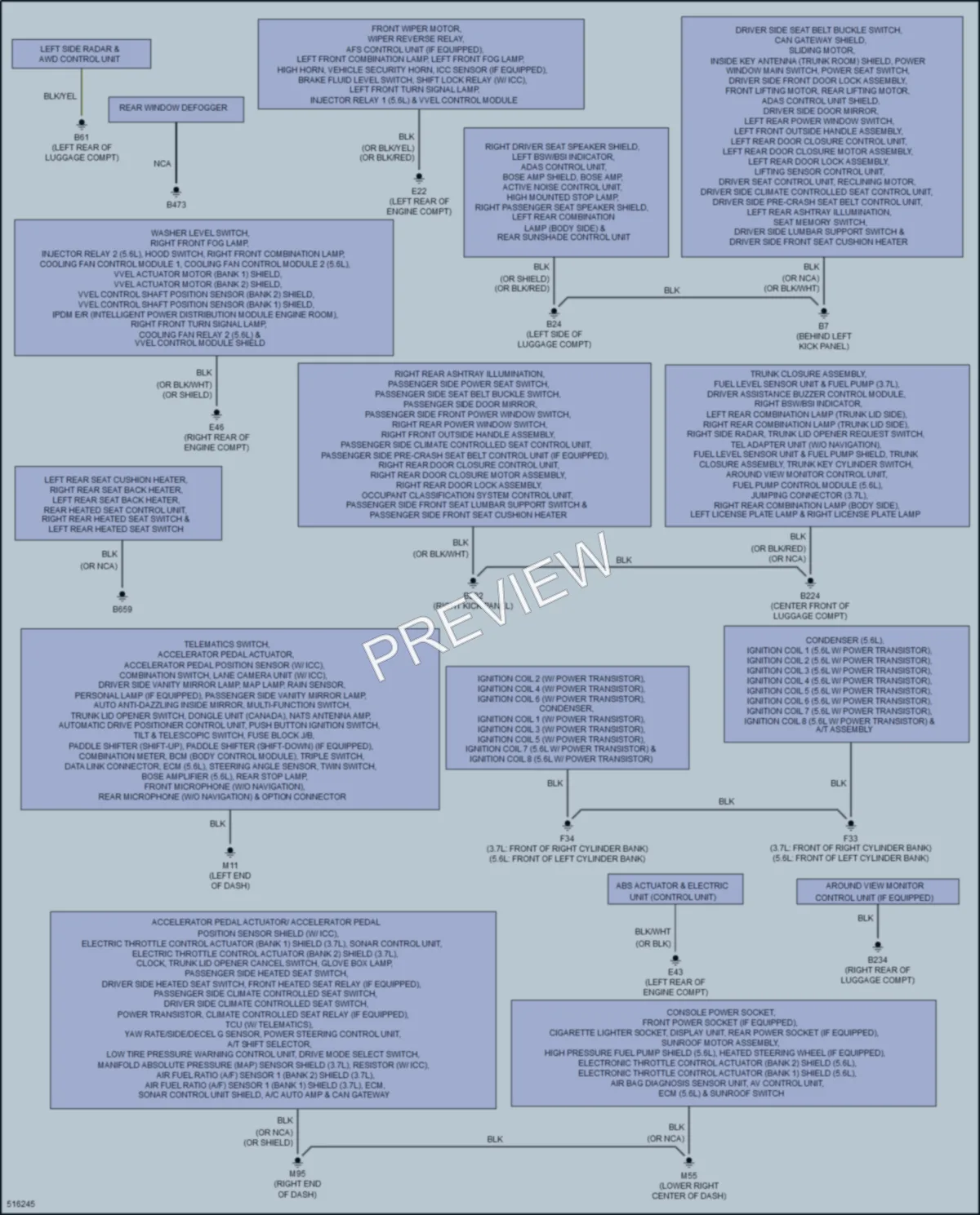 2016 Infiniti Q70Hybrid Ground Distribution wiring diagram preview