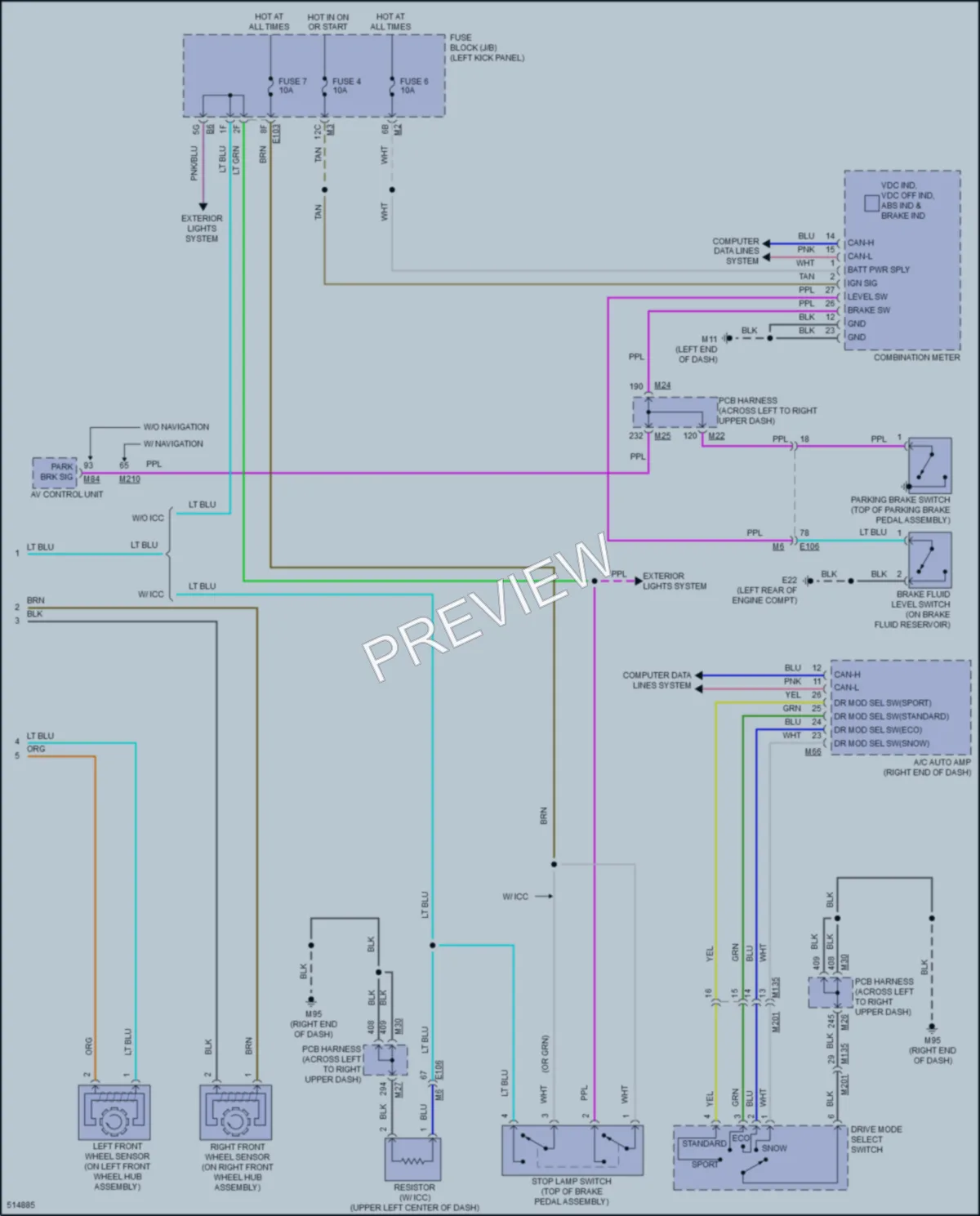 2016 Infiniti Q70L Anti Lock Brakes wiring diagram preview