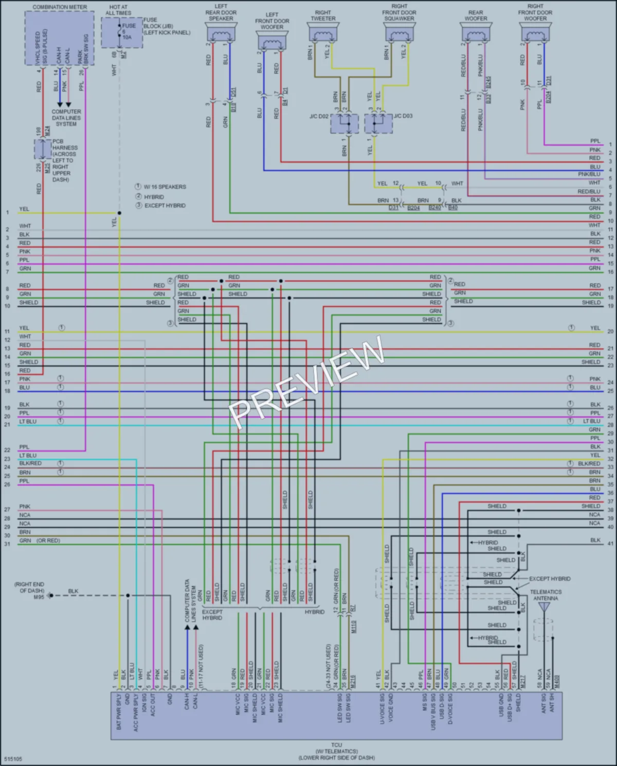 2016 Infiniti Q70L Radio wiring diagram preview
