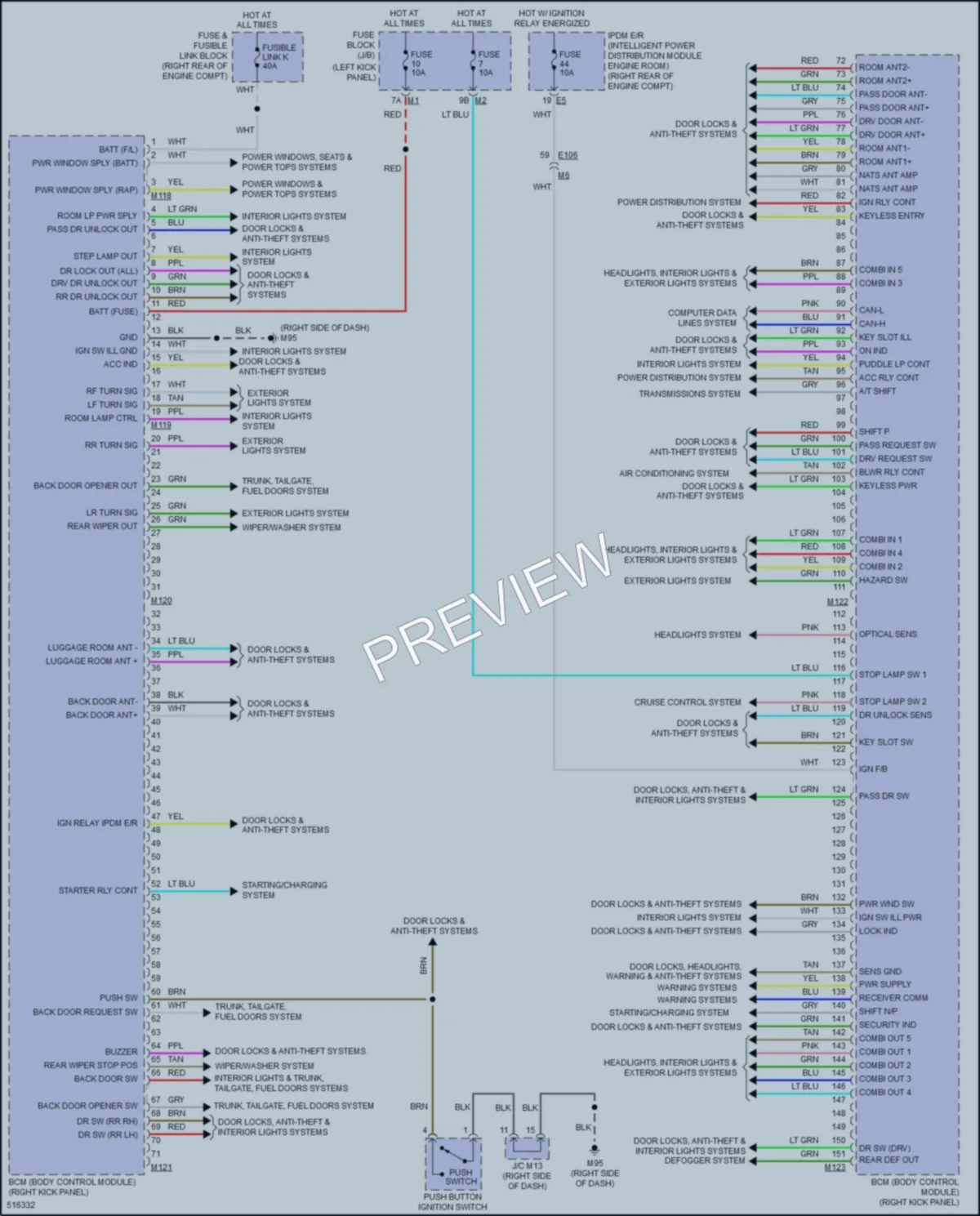 2016 Infiniti QX50 Body Control Modules wiring diagram preview