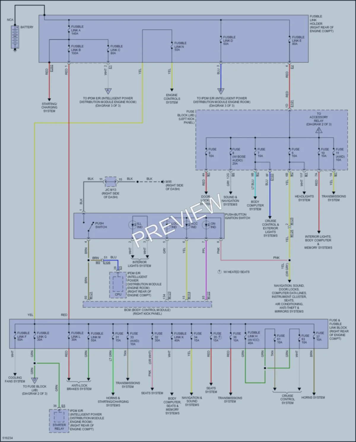 2016 Infiniti QX50 Power Distribution wiring diagram preview
