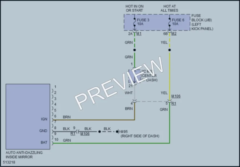 2016 Infiniti QX50 Power Mirrors wiring diagram preview