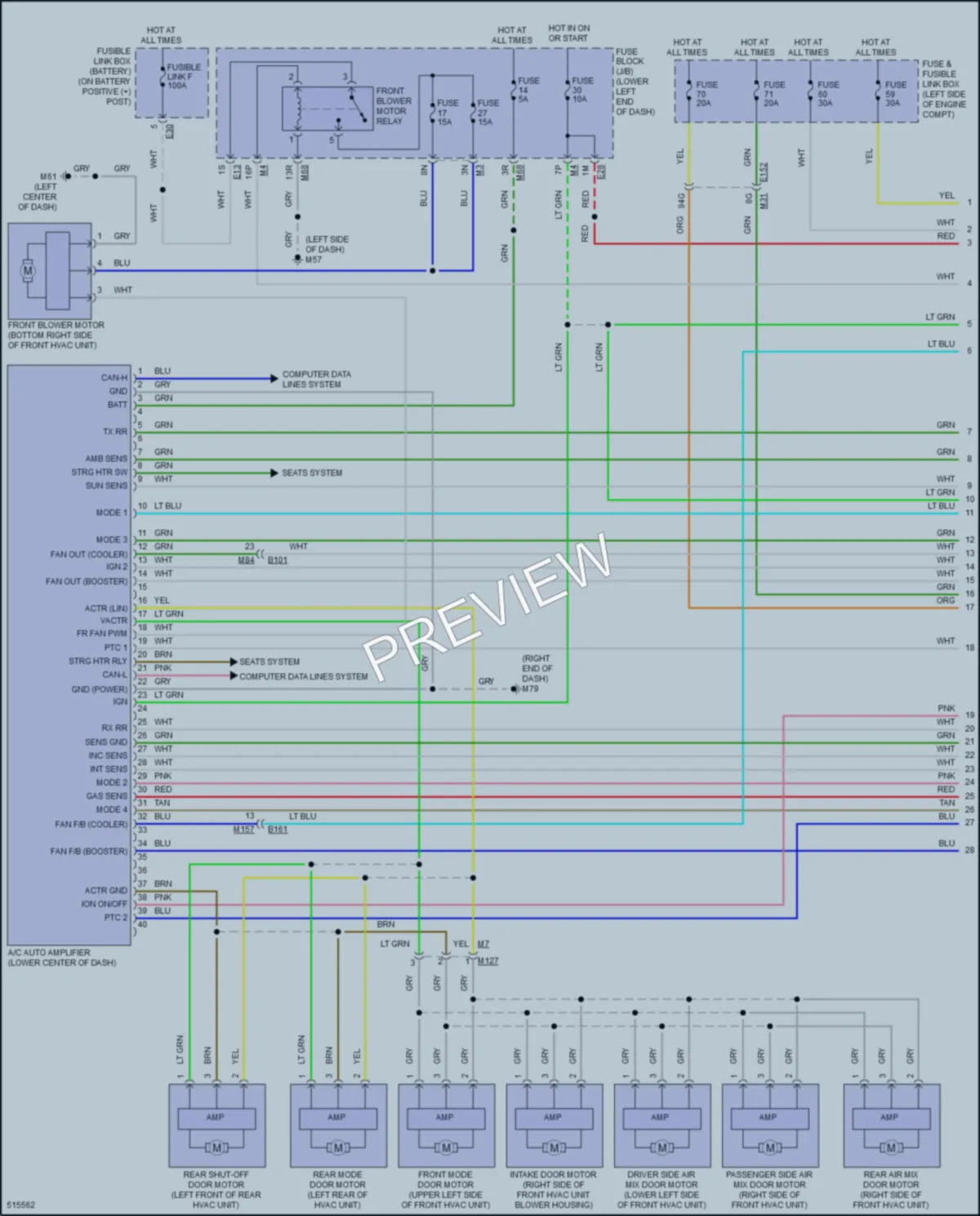 2016 Infiniti QX60 Air Conditioning wiring diagram preview