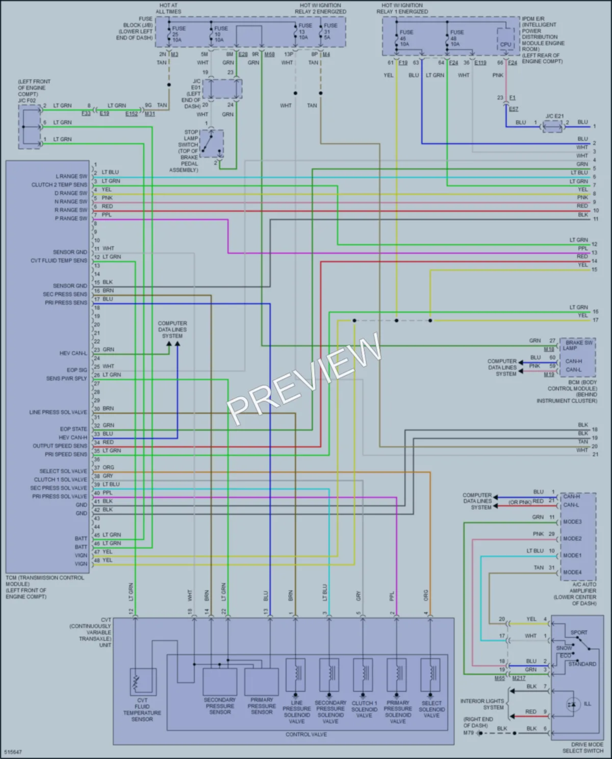 2016 Infiniti QX60 Transmission wiring diagram preview