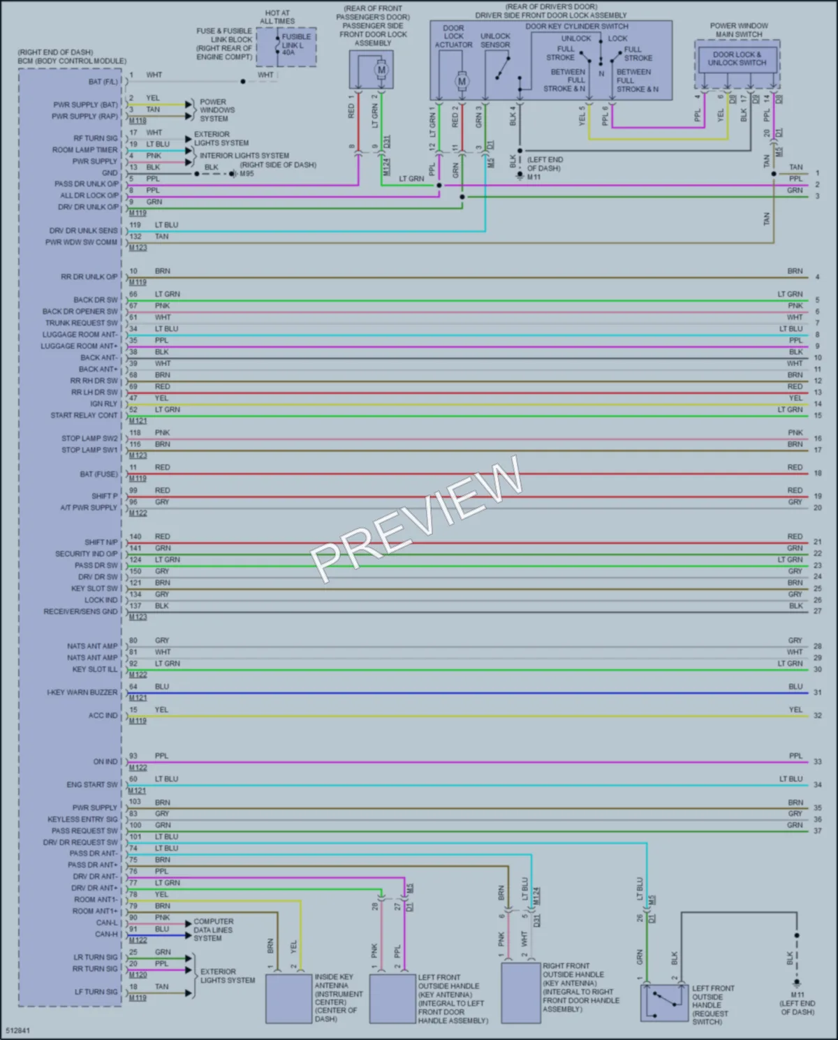 2016 Infiniti QX70 Anti Theft wiring diagram preview