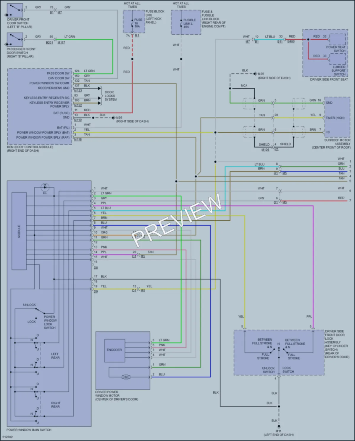 2016 Infiniti QX70 Power Windows wiring diagram preview