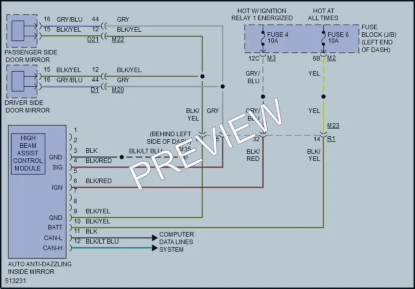 2016 Infiniti QX80 Power Mirrors wiring diagram preview
