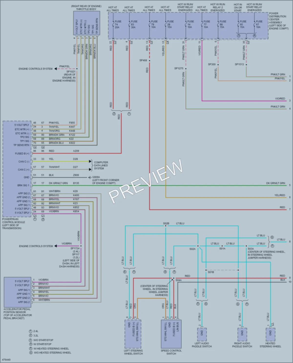 2016 Jeep Cherokee Cruise Control wiring diagram preview