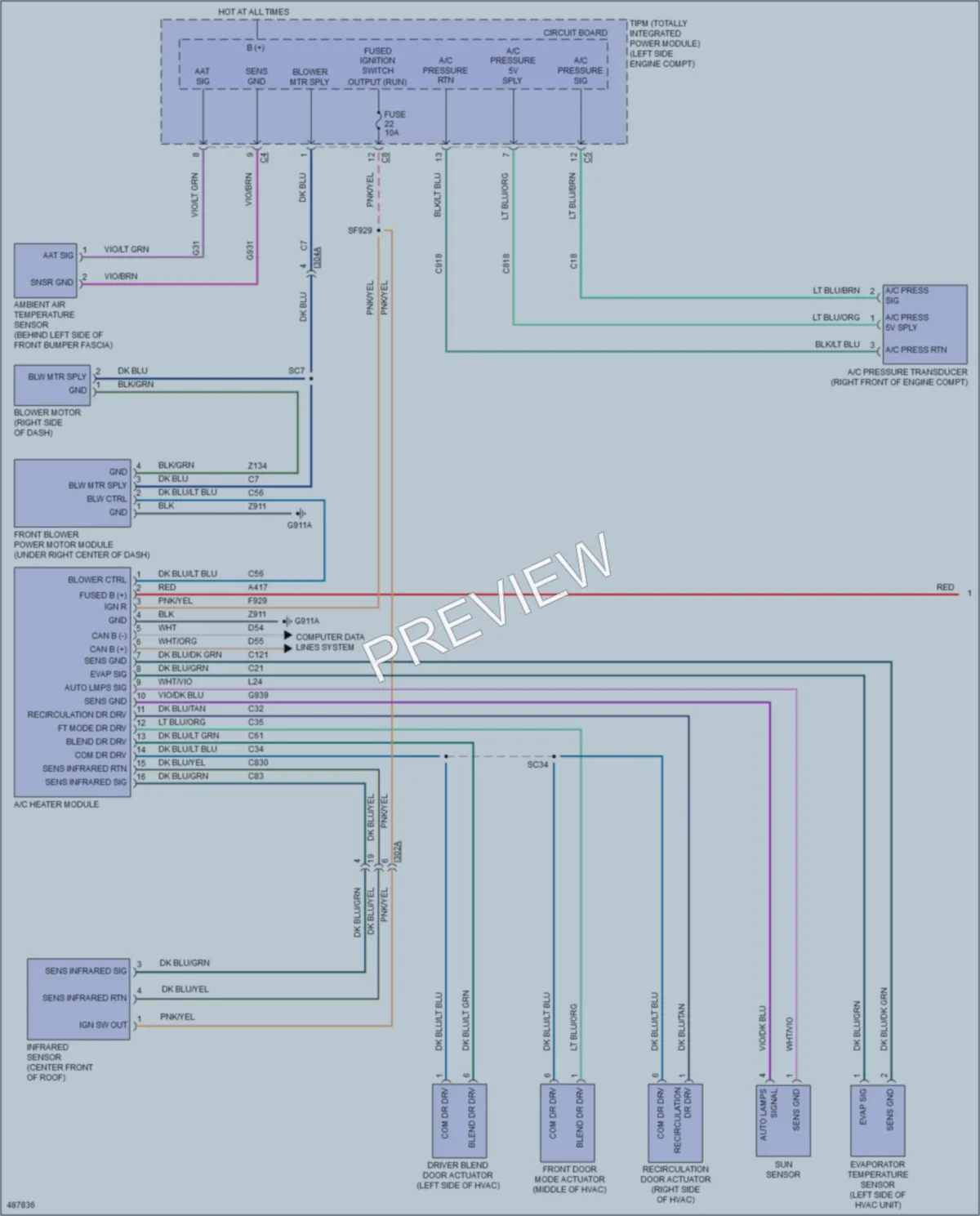 2016 Jeep Compass Air Conditioning wiring diagram preview