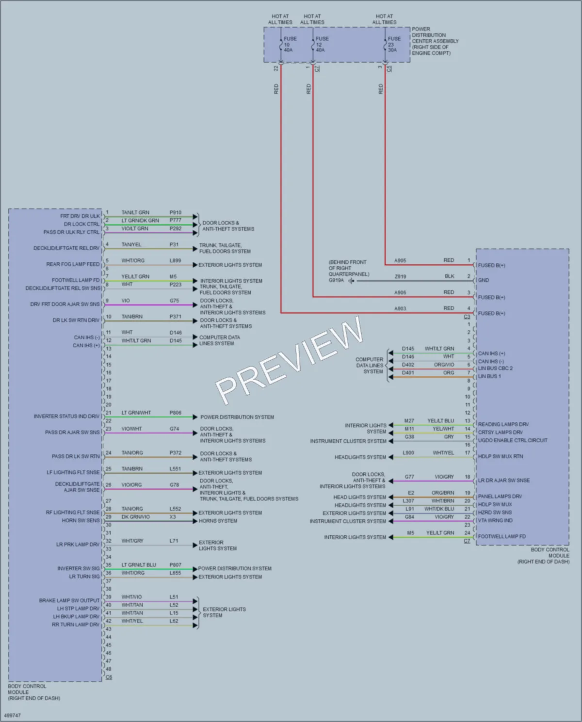2016 Jeep GrandCherokee Body Control Modules wiring diagram preview