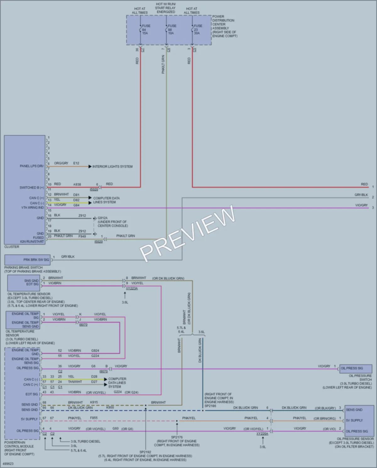 2016 Jeep GrandCherokee Instrument Cluster wiring diagram preview