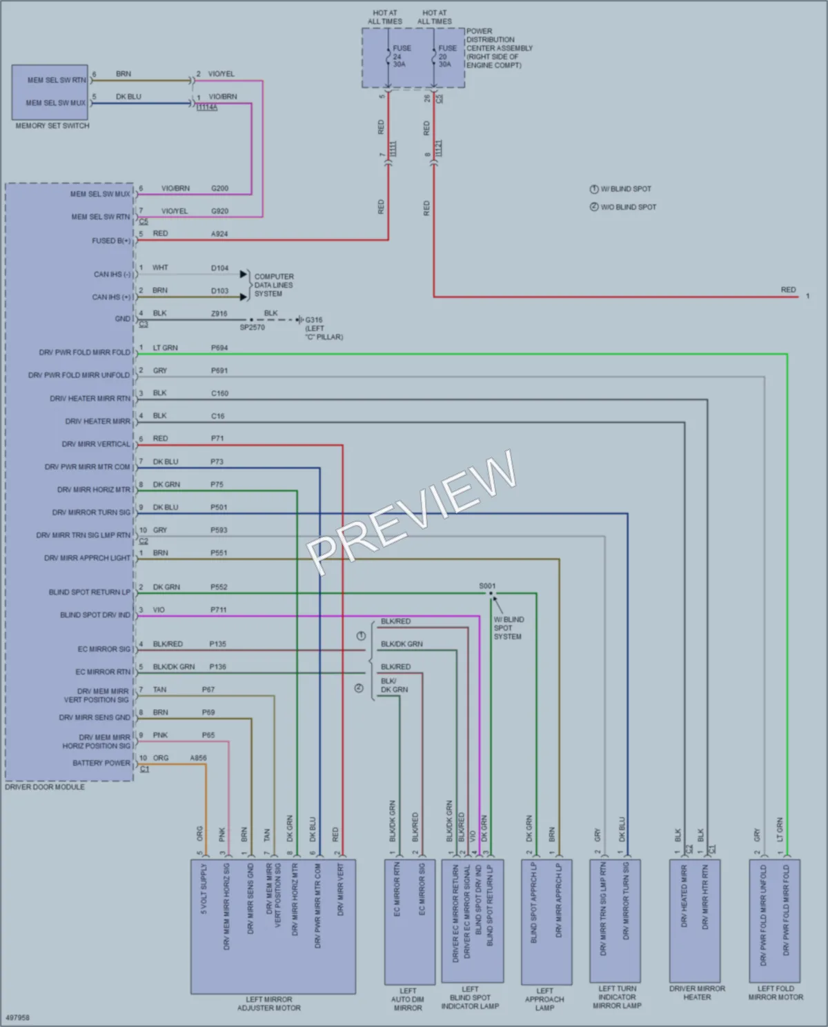 2016 Jeep GrandCherokee Memory Systems wiring diagram preview