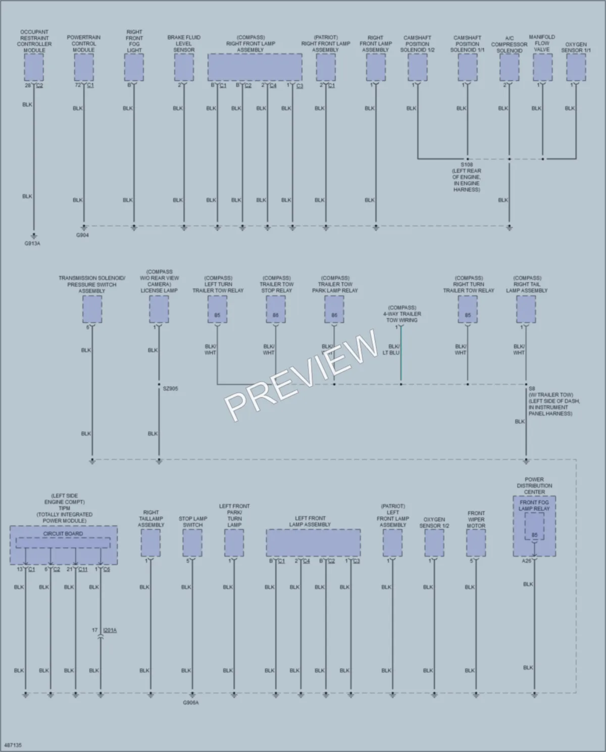 2016 Jeep Patriot Ground Distribution wiring diagram preview