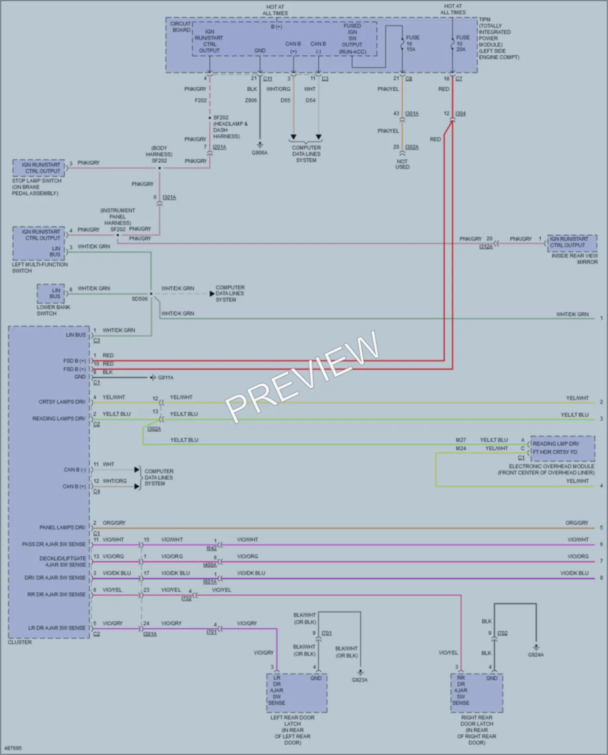 2016 Jeep Patriot Interior Lights wiring diagram preview