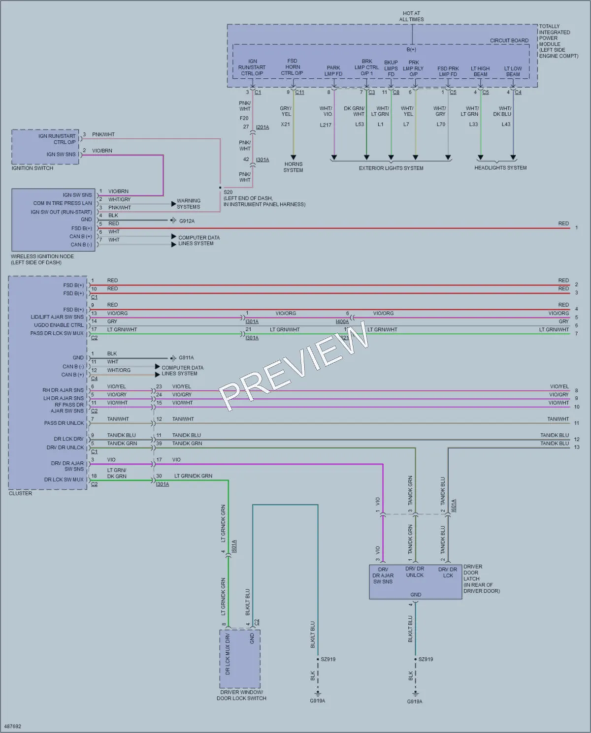 2016 Jeep Patriot Power Door Locks wiring diagram preview