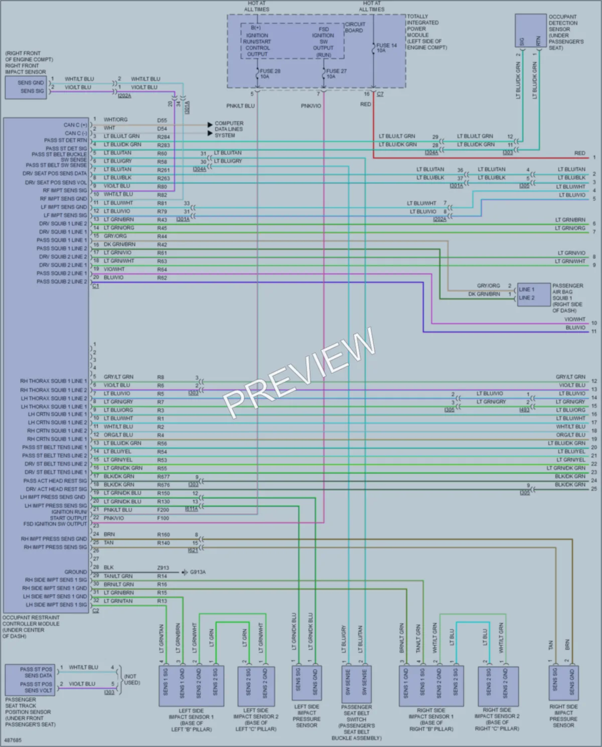 2016 Jeep Patriot Supplemental Restraints wiring diagram preview