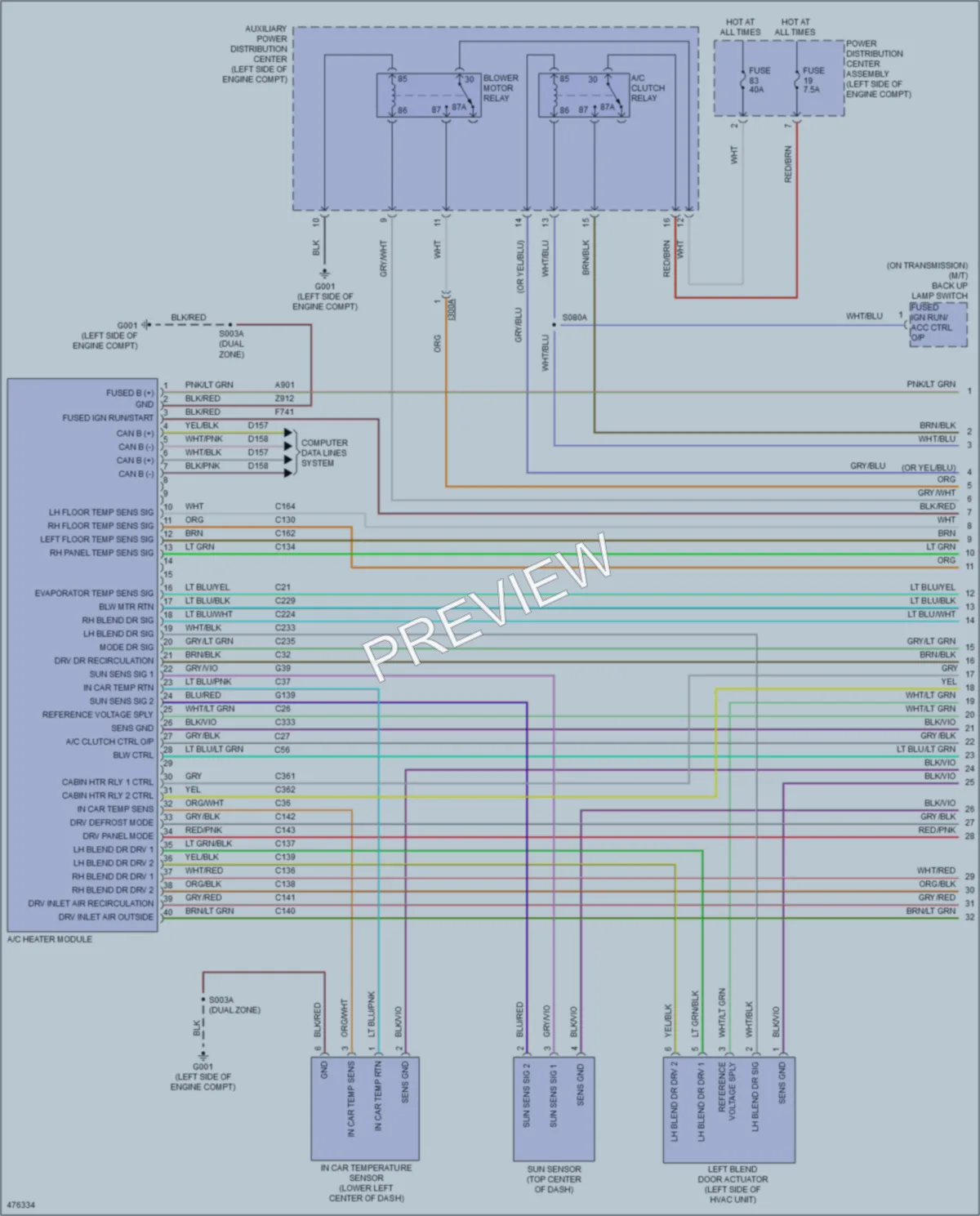 2016 Jeep Renegade Air Conditioning wiring diagram preview